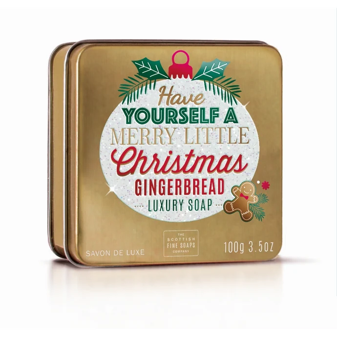 SCOTTISH FINE SOAPS / Mýdlo v plechové krabičce Merry little Christmas 100 g