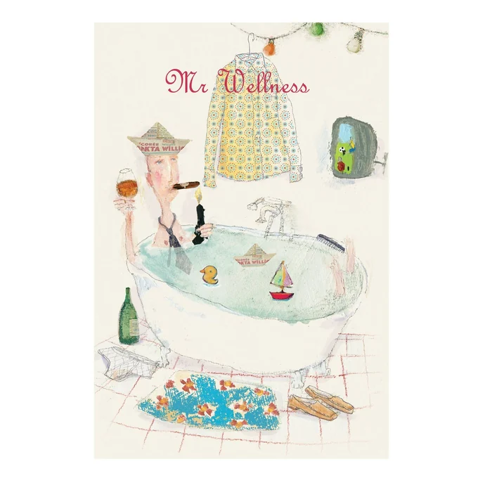 Maileg / Přání s obálkou Mr Wellness