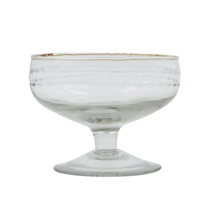 House Doctor / Skleněný pohár na deserty Vintage Clear