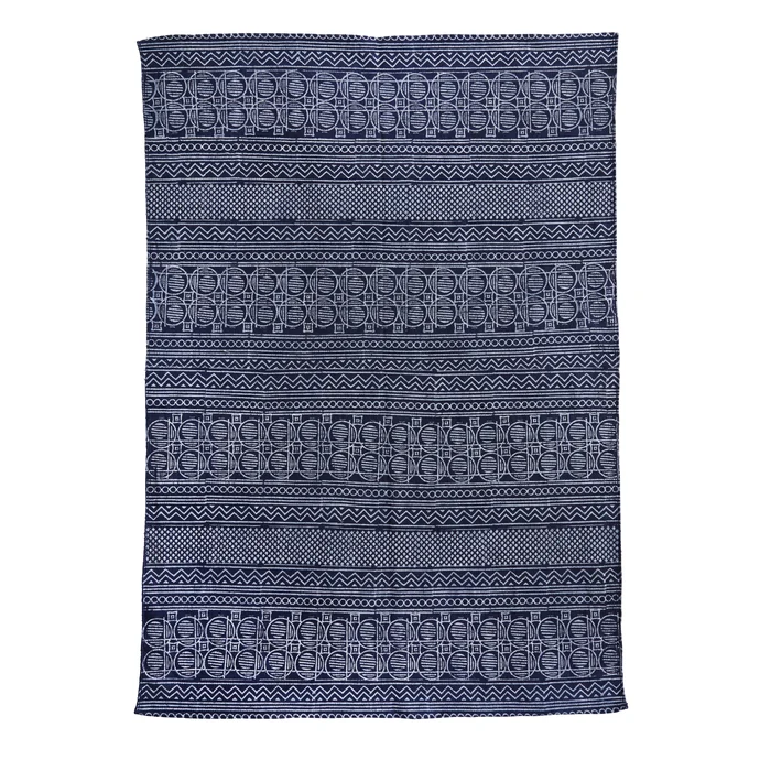 MADAM STOLTZ / Bavlněný koberec s potiskem Blue 120x180 cm