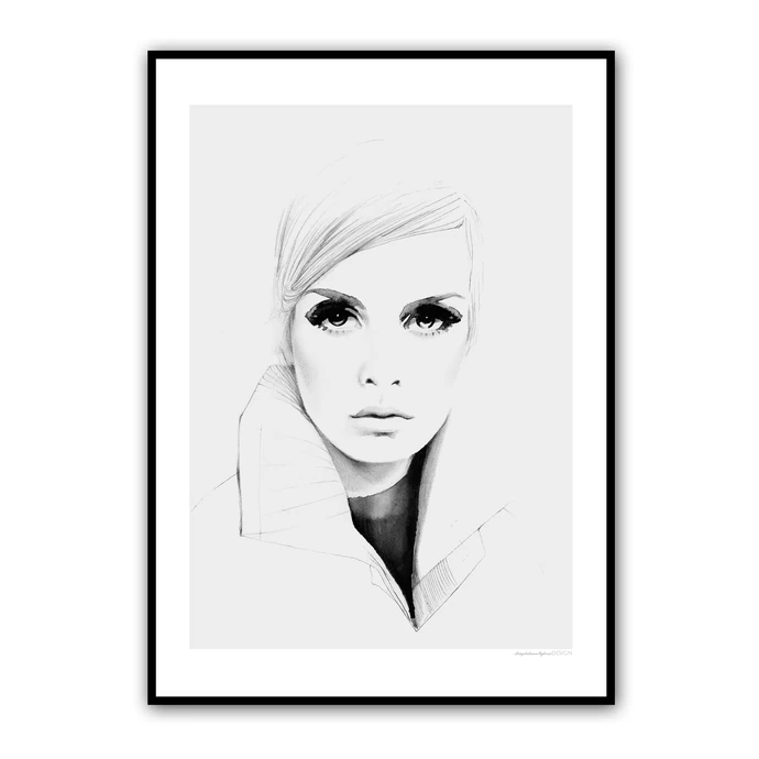 Magdalena Tyboni DESIGN / Plakát Grey Twiggy 30 x 40 cm
