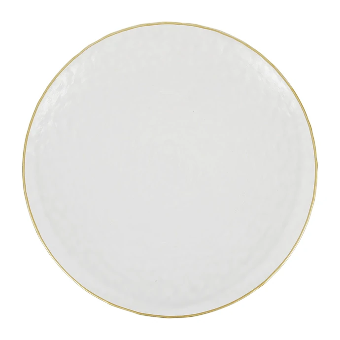 CÔTÉ TABLE / Skleněný obědový talíř Dore 28 cm