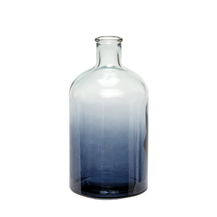 Hübsch / Skleněná váza Blue Ombre