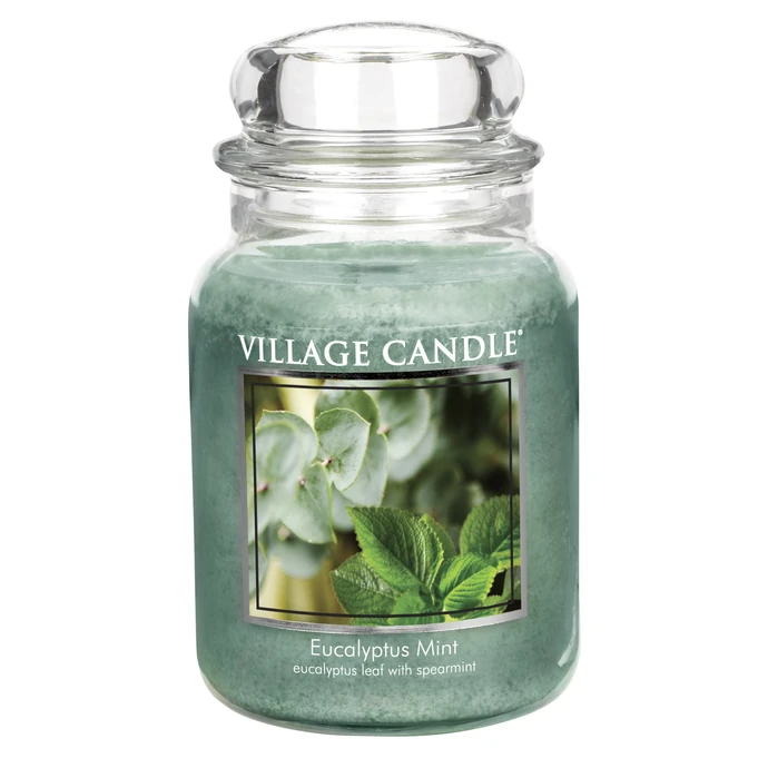 VILLAGE CANDLE / Svíčka ve skle Eucalyptus Mint - velká