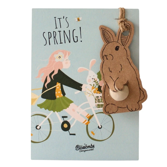 Blossombs / Semínka divokých květin Rabbit/Bike + pohlednice