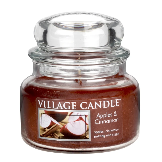 VILLAGE CANDLE / Svíčka ve skle Apple Cinnamon - malá