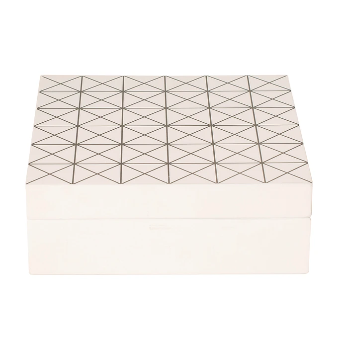 Blossom / Lakovaná krabička Black Grid 18 x 18 cm