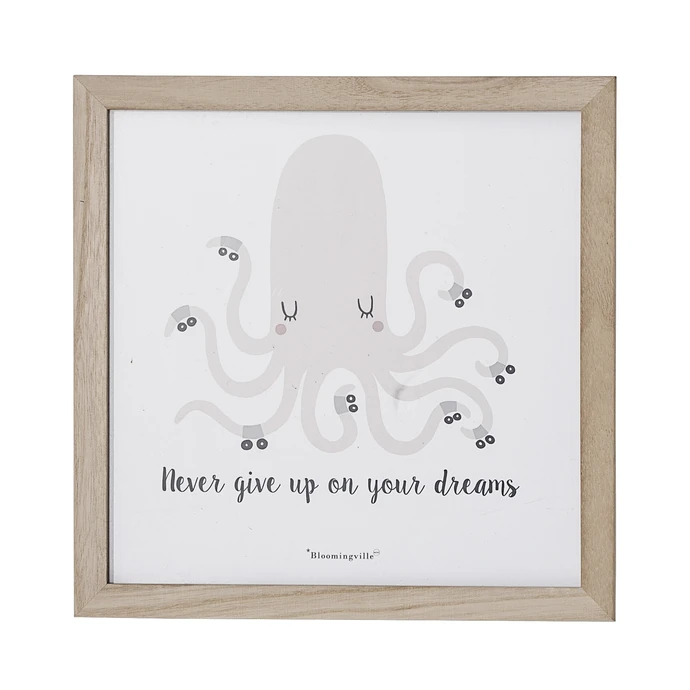Bloomingville / Dětský obrázek v rámečku Octopus