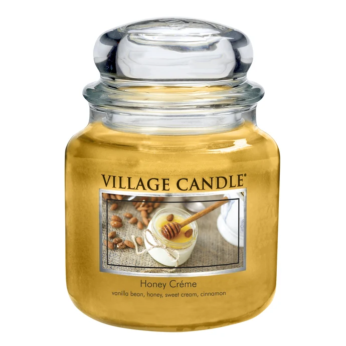 VILLAGE CANDLE / Svíčka ve skle Honey Créme - střední