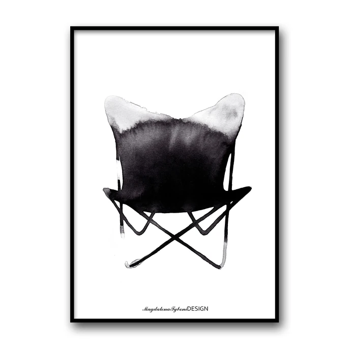 Magdalena Tyboni DESIGN / Plakát Butterfly Chair 50 x 70 cm