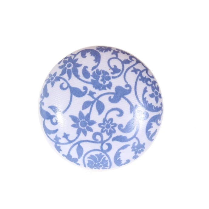 La finesse / Porcelánová úchytka Blue Flowers
