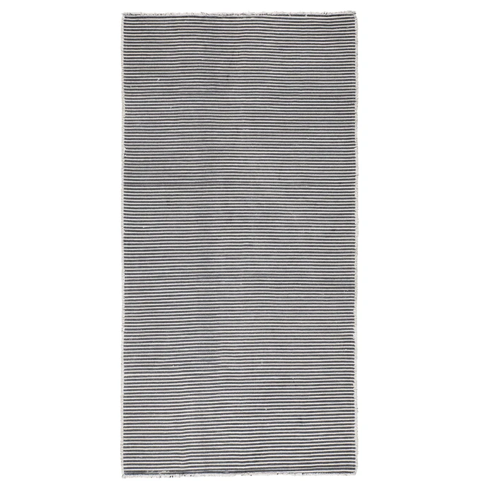 IB LAURSEN / Koberec Stripes Dark grey 110x220 cm