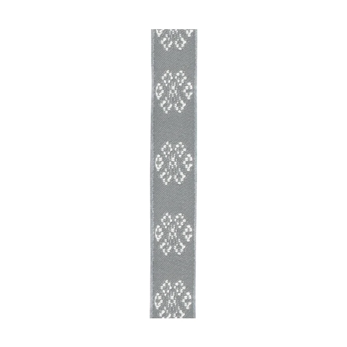 Maileg / Bavlněná stuha Snowflakes grey - 1 m