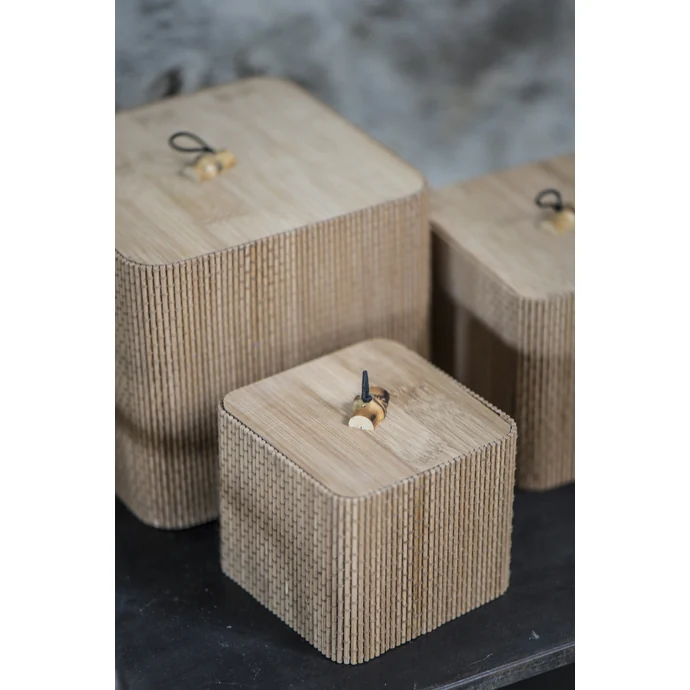 IB LAURSEN / Bambusový box Natural - set 3 ks