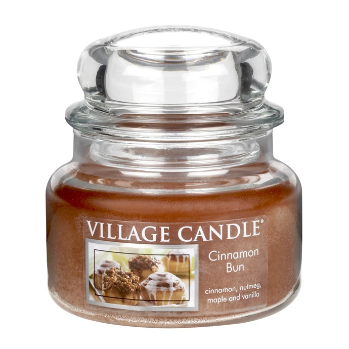 VILLAGE CANDLE / Svíčka ve skle Cinnamon Bun - malá