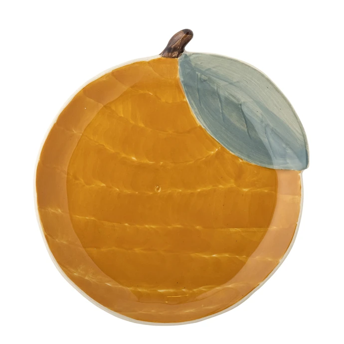 Bloomingville / Keramický talíř Agnes Plate Orange Ø 16 cm