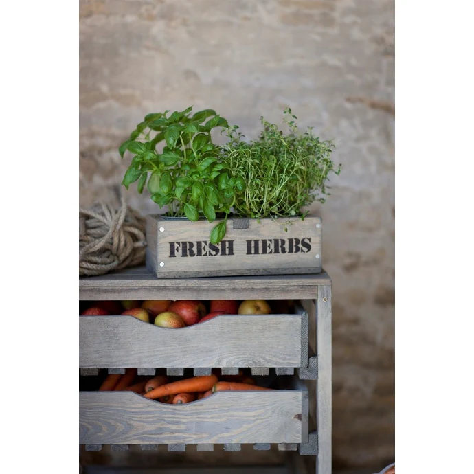 Garden Trading / Dřevěný truhlík s květníčky Fresh herbs