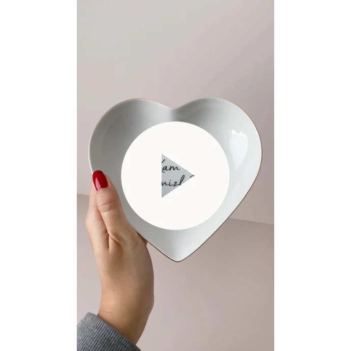 Porcelánový talířek ve tvaru srdce Kam to zmizlo? 16 cm - SK