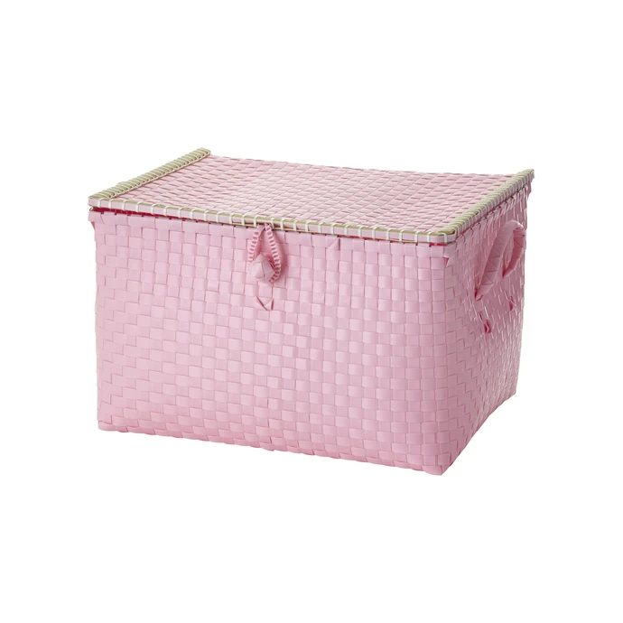 Plastový box s víkem Soft pink