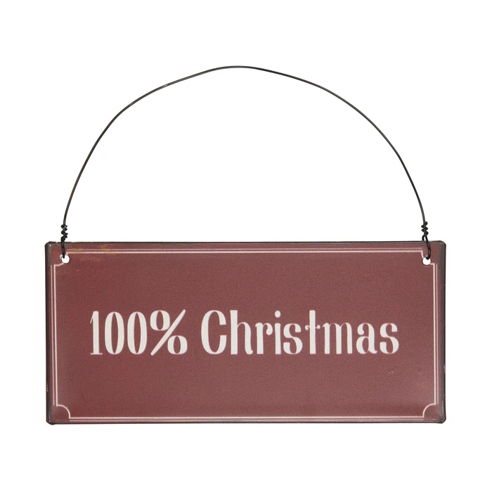 Závěsná cedulka 100% Christmas