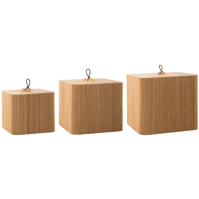 Bambusový box Natural - set 3 ks