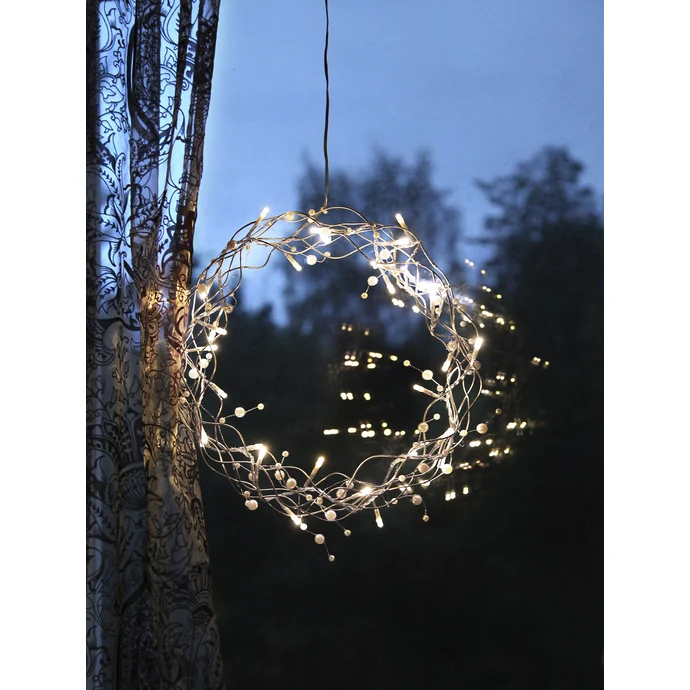 Závěsný svítící LED věnec Pearl Wreath
