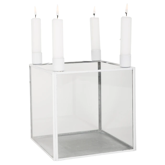 Adventní box se svícem White 18 cm