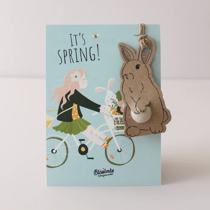 Semínka divokých květin Rabbit/Bike + pohlednice