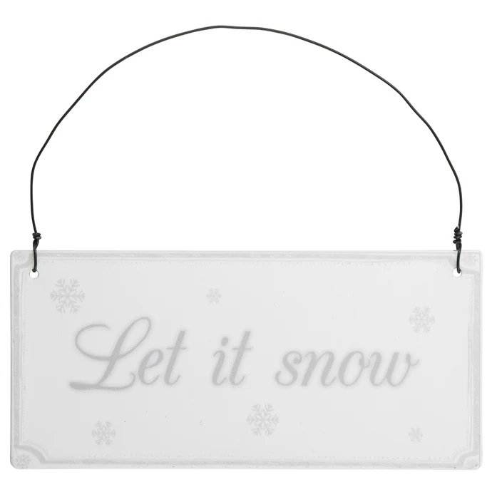 Závěsná cedulka Let it snow