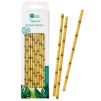 Papírová brčka Fiesta Bamboo Paper Straws 30 ks