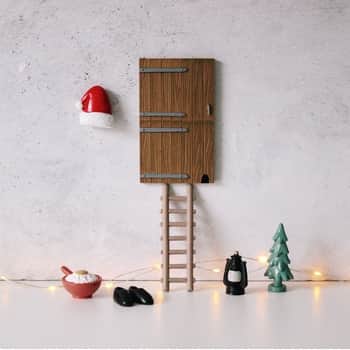 Dekorativní dvířka pro vánoční skřítky Elf Door - set 7 ks