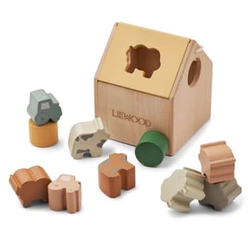 Dřevěná vkládací kostka Ludwig Puzzle Sandy Multi Mix