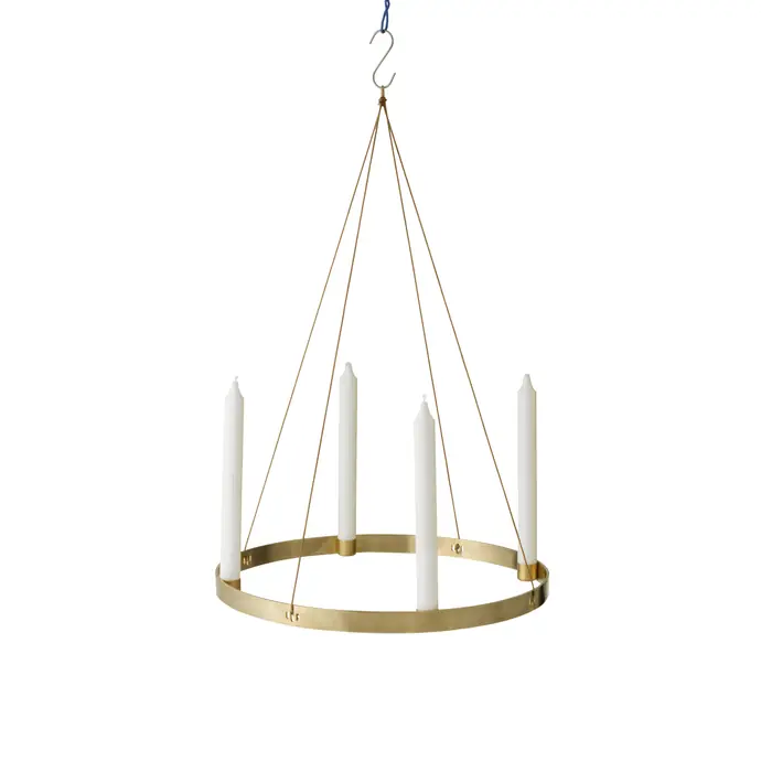 ferm LIVING / Závěsný mosazný svícen Circle Brass