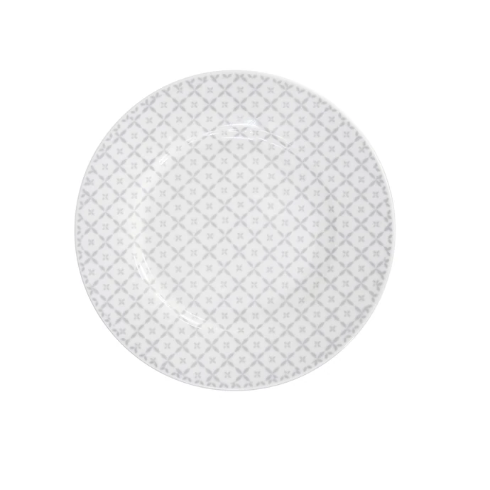 Krasilnikoff / Dezertní talíř Grey diagonal 20 cm