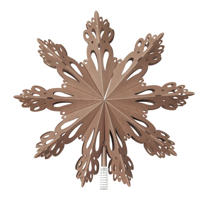 Broste / Skládací hvězda na stromeček Snowflake Indian Tan