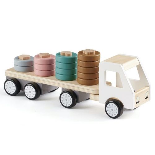 Kids Concept / Dřevěný náklaďák s kroužky Aiden