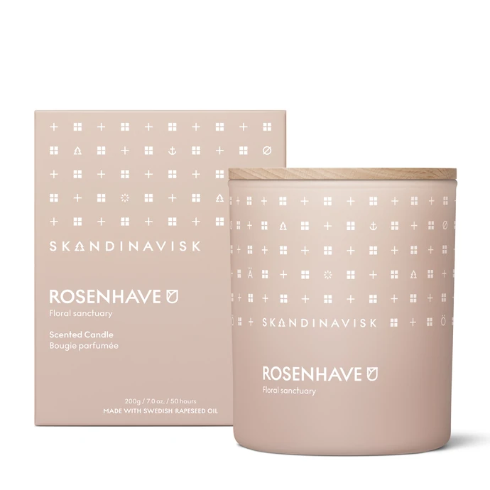 SKANDINAVISK / Vonná sviečka ROSENHAVE (ružová záhrada) 200 g
