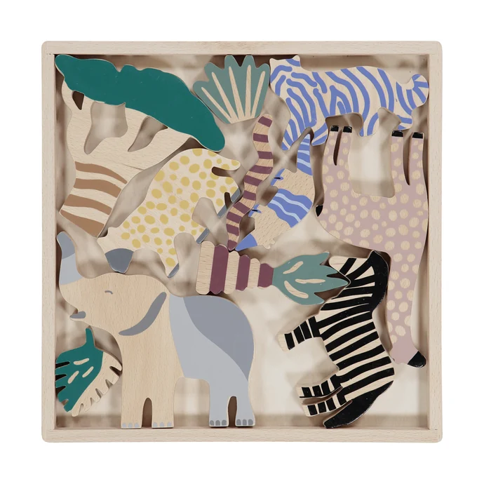 Ferm Living / Drevené safari zvieratká Safari Animal Box