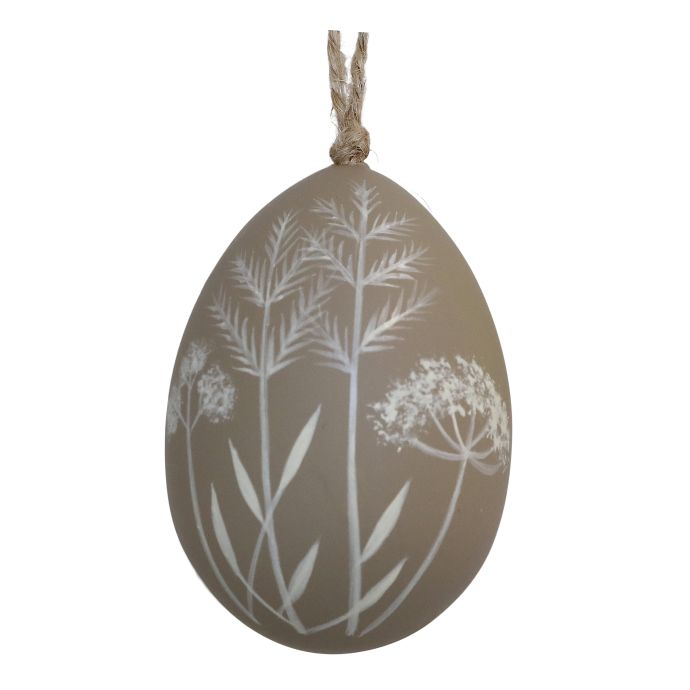Chic Antique / Veľkonočná dekorácia Easter Egg Flowers Latte 7 cm