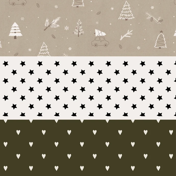 Ib Laursen / Baliaci papier Christmas Designs Green 5m