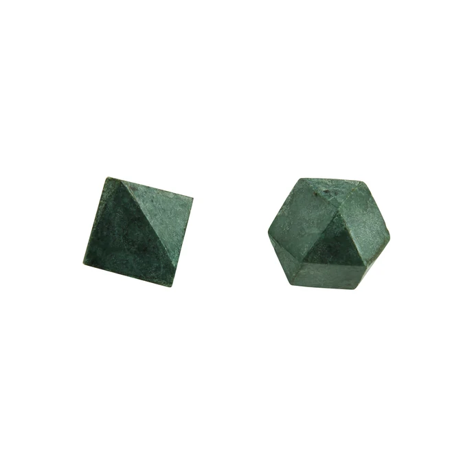 House Doctor / Úchytka Cube - green marble