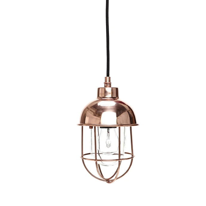 Hübsch / Závesná lampa Glass dome copper