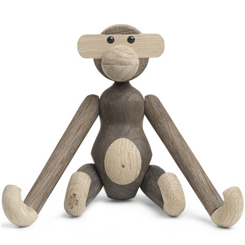 Kay Bojesen Denmark / Drevená opička Monkey Small Smoked Oak Wood 20 cm