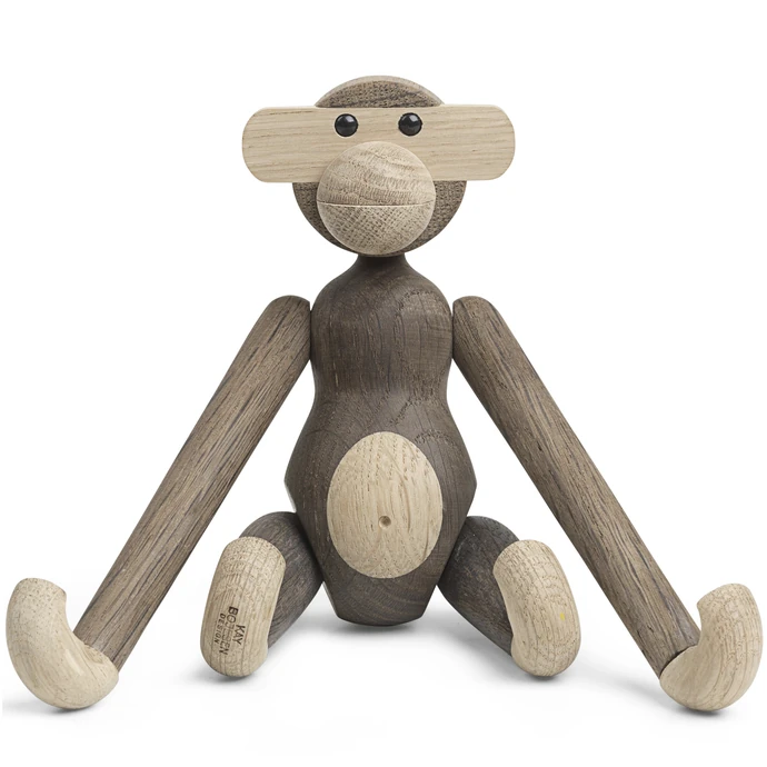 Kay Bojesen Denmark / Dřevěná opička Monkey Small Smoked Oak 20 cm