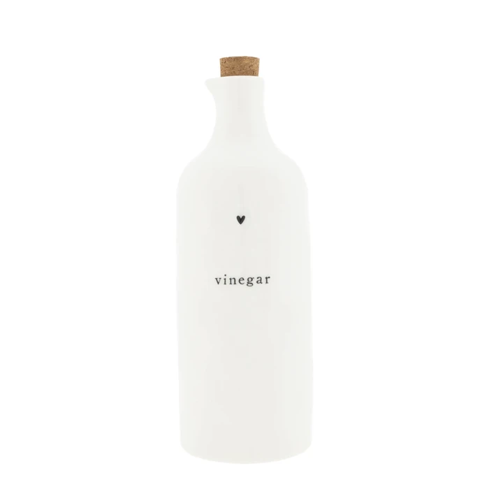 Bastion Collections / Keramická fľaša na ocot Heart Black 700 ml