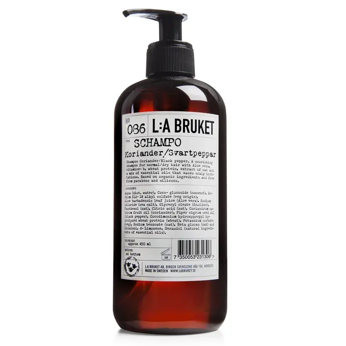L:A BRUKET / Vlasový šampón koriandr a černý pepř 450 ml