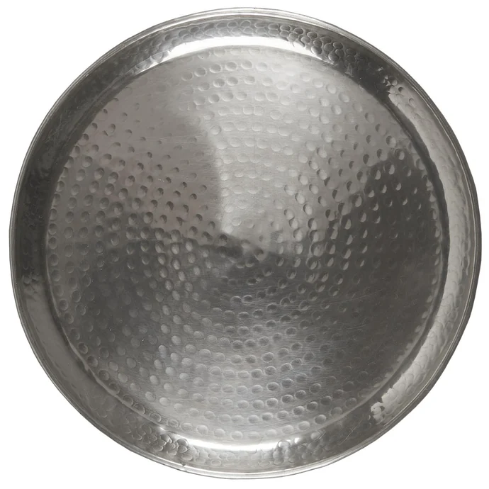 Ib Laursen / Kovový tác Hammered Pattern Antique Silver 40 cm