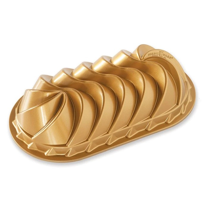Nordic Ware / Hliníková forma na chlebíček Heritage Gold