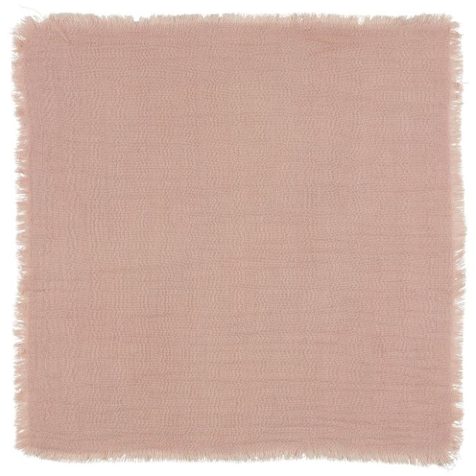 IB LAURSEN / Bavlnený obrúsok Double Weaving Light Pink 40x40cm