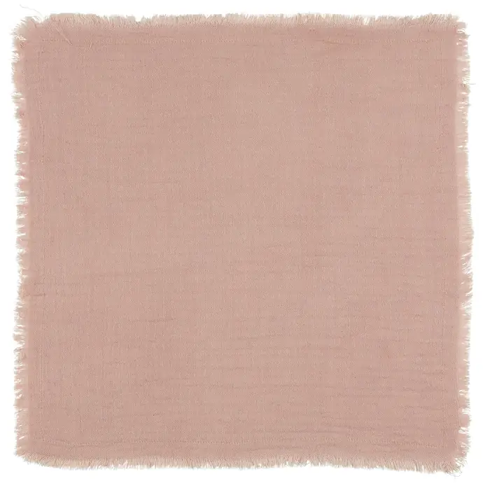 IB LAURSEN / Bavlnený obrúsok Double Weaving Light Pink 40 x 40 cm